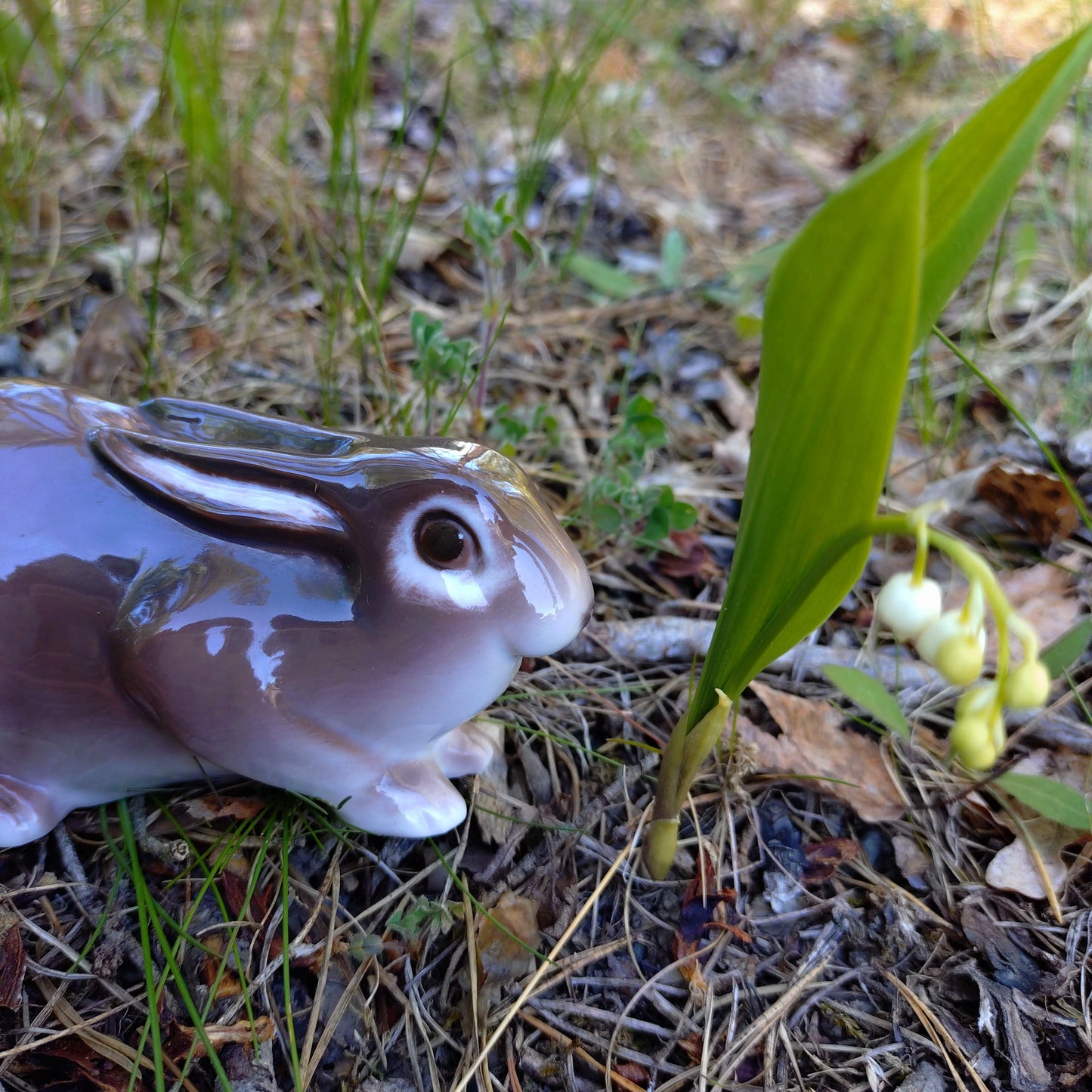 Bing＆Grondahlビングオーグレンダールの茶色うさぎ🐰は体長約12.8㎝L