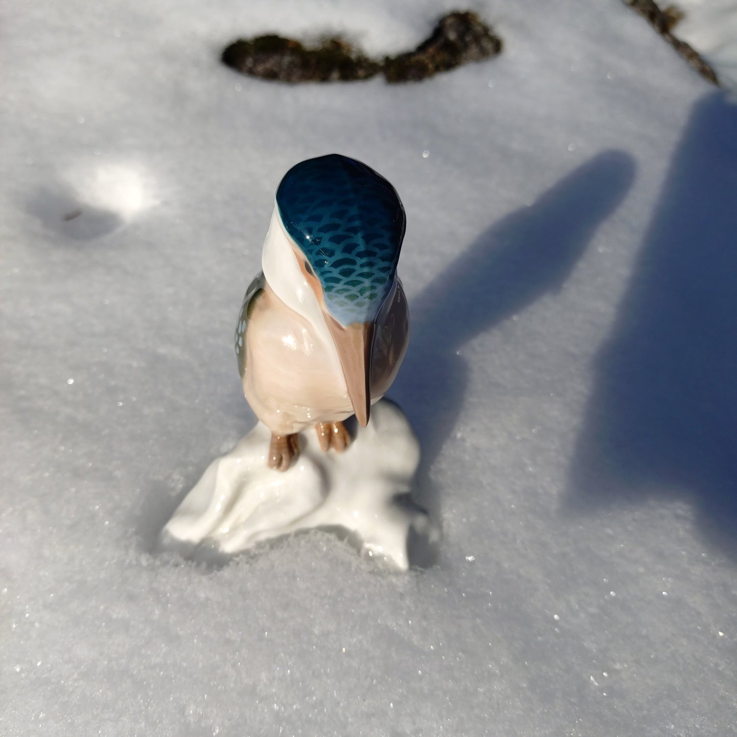 Meissenポール・ワルターPaulWaltherの俯いたカワセミ高さ約14.5㎝H/1910年頃