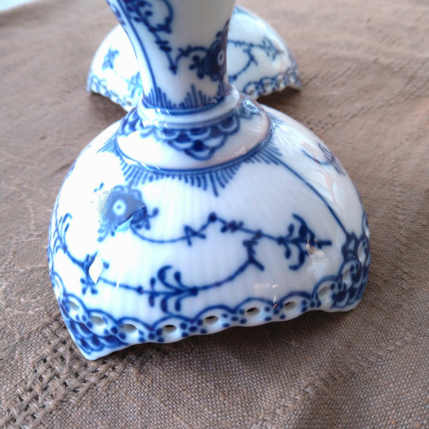 1975～1979年RoyalCopenhagenフルレースキャンドルスタンド、ペア/Full Lace Candle stand Pair