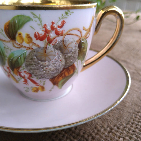 1853～1894年!Bing＆Grondahlビングオーグレンダールのアンティークのピンクのカップソーサー/AntiqueCupSaucer