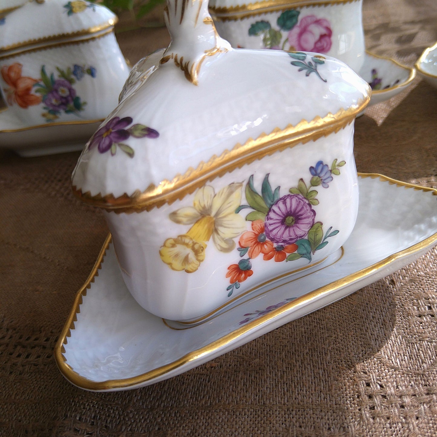 Royal Copenhagenサクソンフラワー三角カスタードカップソーサー/SaxonFlower Custurd cup and saucer