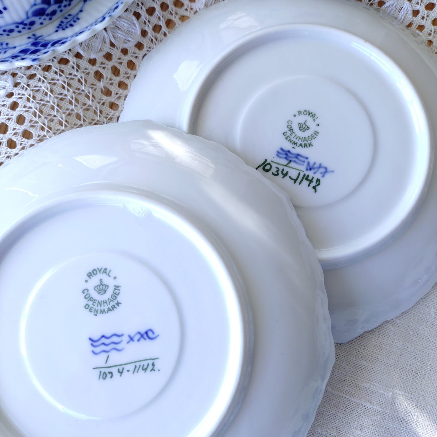 1950～1970年代RoyalCopenhagenフルレースのモーニングカップソーサー大きいです/Full Lace, Morning cup and saucer