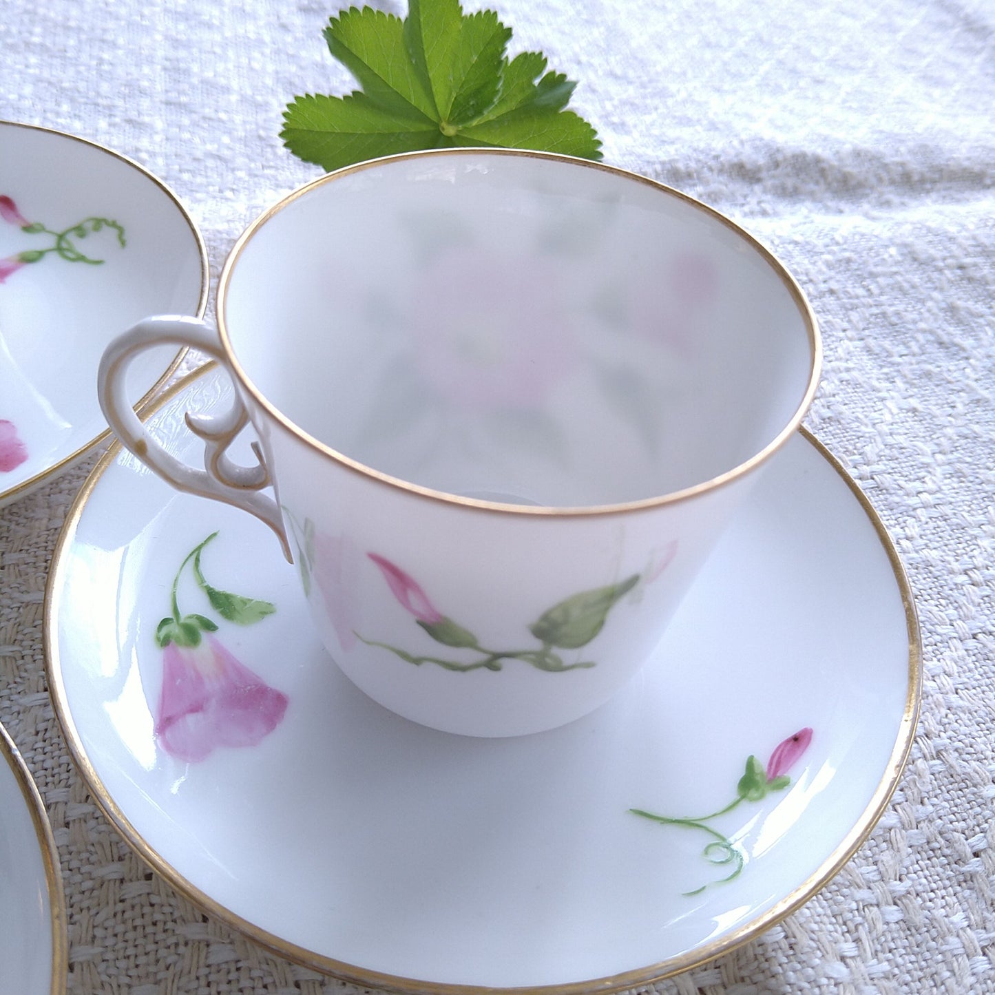 RoyalCopenhagen1800年代後半の朝顔のデミタスカップソーサー/Demitasse