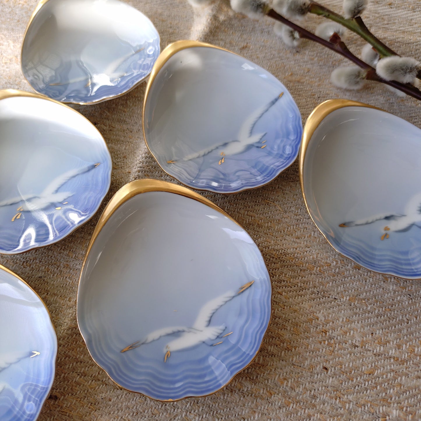 1970～1983年ビングオーグレンダールのシーガルの貝型小皿/Bing & Grøndahl Seagull small plate