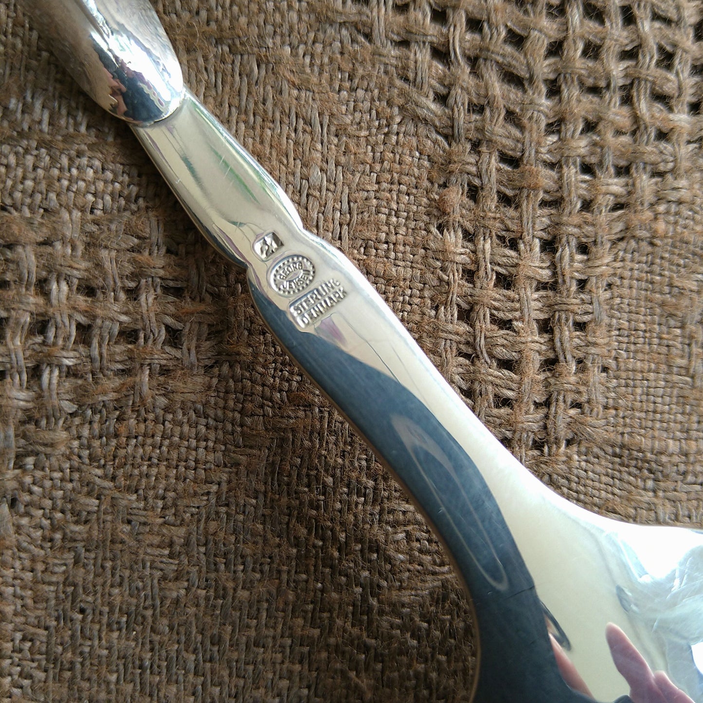 GeorgJensen オーナメンタルピース、モデル番号141のコンポートスプーン（小）13.5㎝
