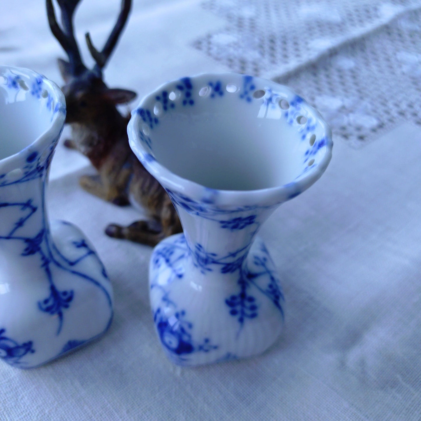 1969ー1974年のRoyalCopenhagenフルレース小さな花瓶高さ8㎝/Full Lace vase 8cmH