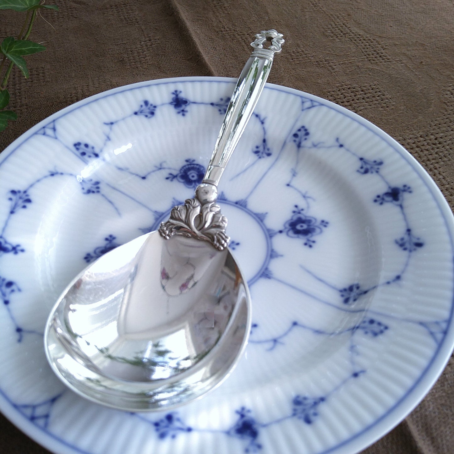 GeorgJensenエコーン特大スプーン長さ22.8㎝L/Acorn Large service spoon