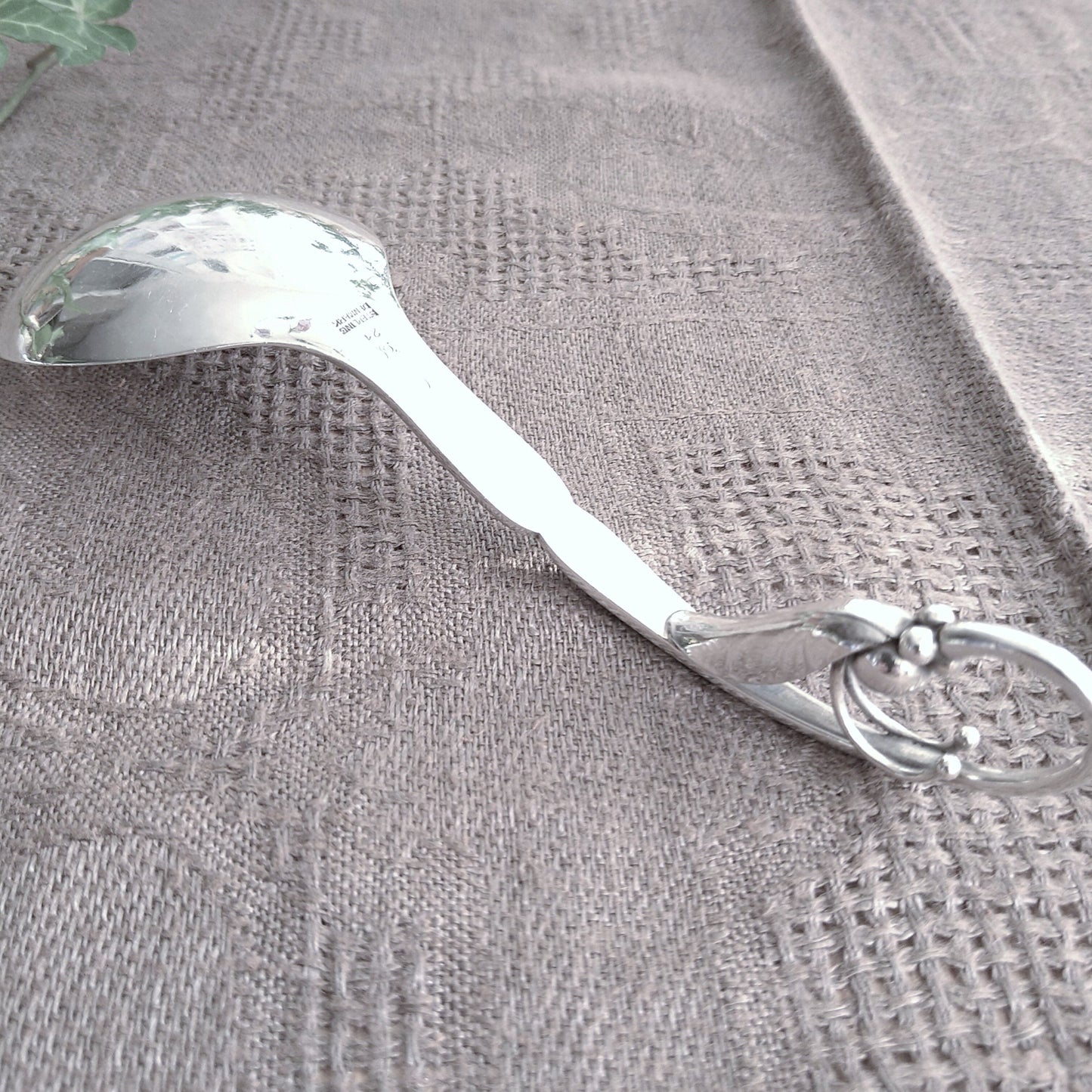 GeorgJensenオーナメンタルNo141のコンポートスプーン(大)16㎝L/OrnamentalNo 141 Comport spoon
