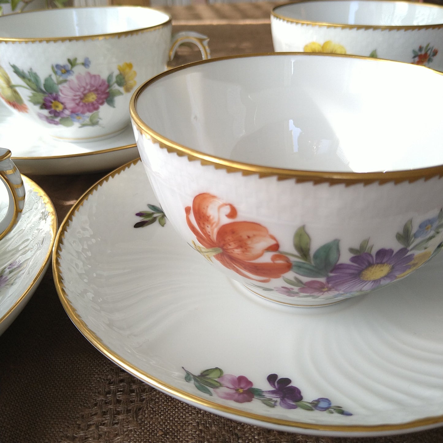 1930年代～1960年代のRoyalCopenhagenサクソンフラワーのモーニングカップソーサー/SaxonFlowerMorningCupSaucer