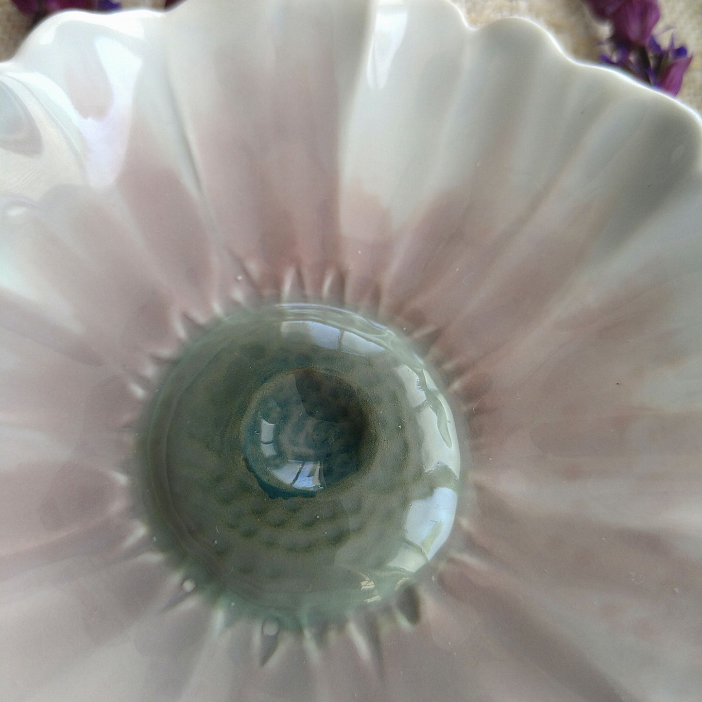 Rörstrandロールストランドのアールヌーボー　ひな菊の小さなお皿直径約9.5㎝D