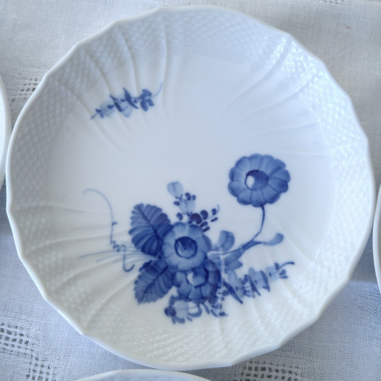 RoyalCopenhagenブルーフラワーカーブのフラットプレート直径約19㎝D/BlueFlowerCurvePlate19cm