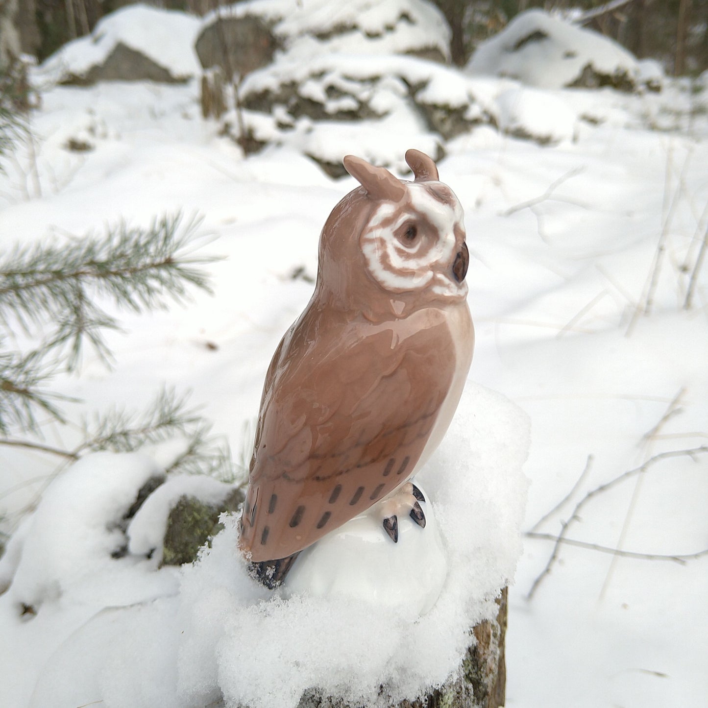 1970～1983年のBing＆Grondahlのフクロウは高さ約11㎝H/BG Figurin Owl