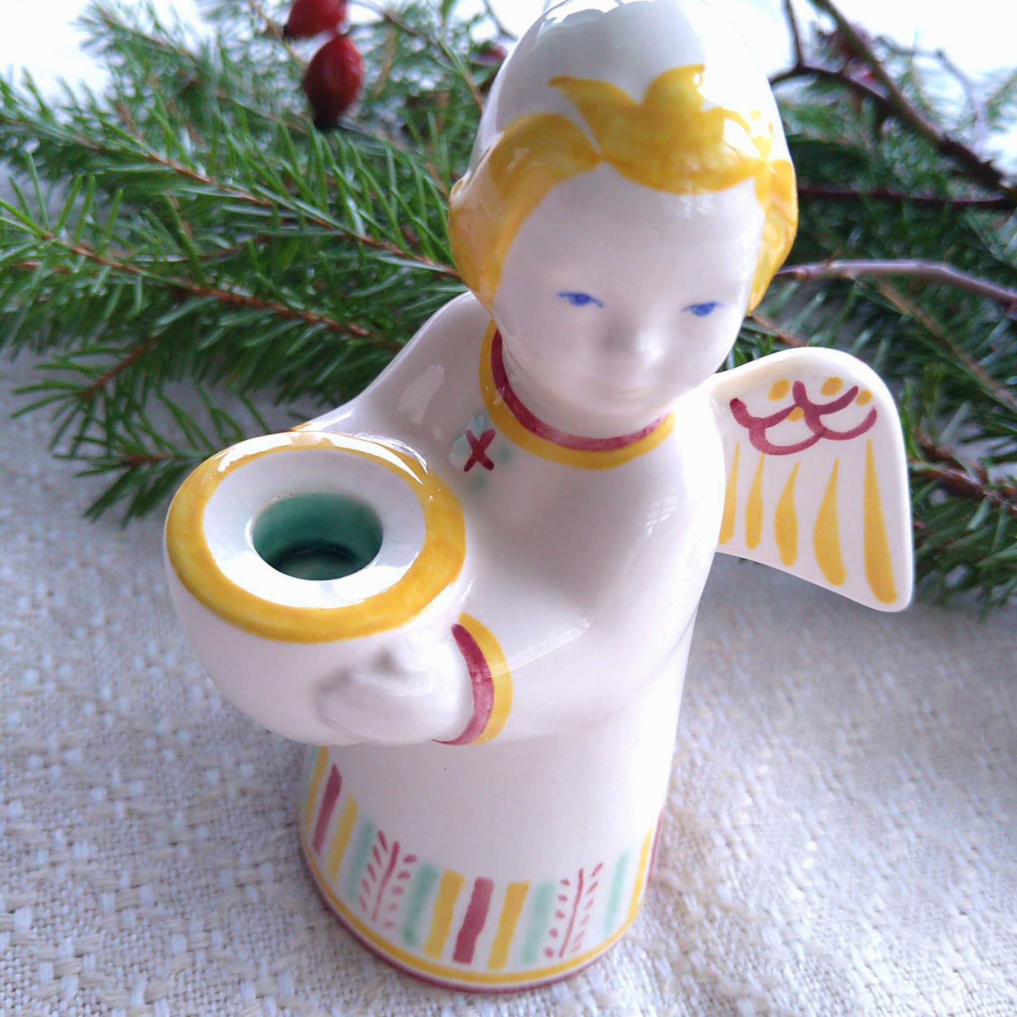 Aluminiaアルミニアの天使キャンドルホルダー高さ約13㎝H/CandleStand