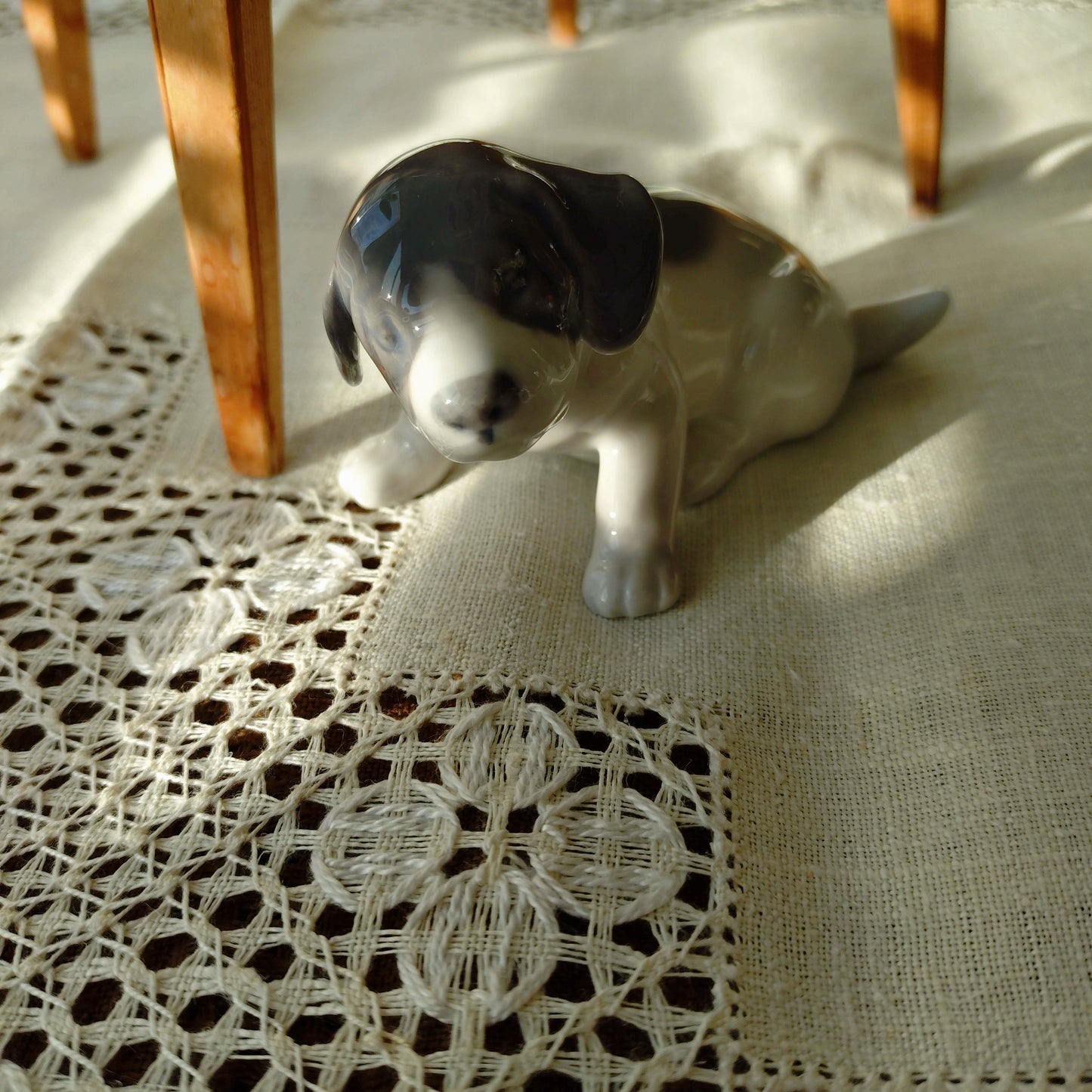 Royal Copenhagen Sunset Puppy Figurine is approximately 6cm H