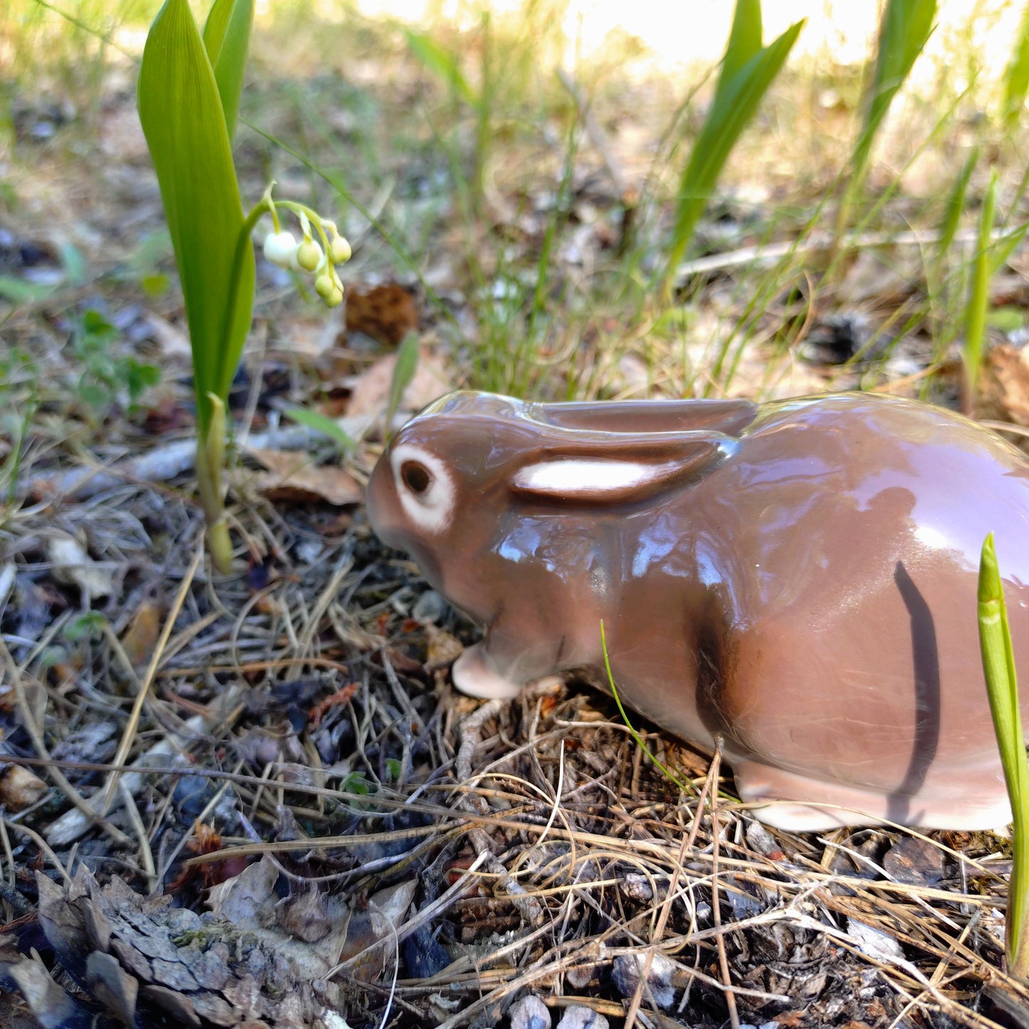 Bing＆Grondahlビングオーグレンダールの茶色うさぎ🐰は体長約12.8㎝L