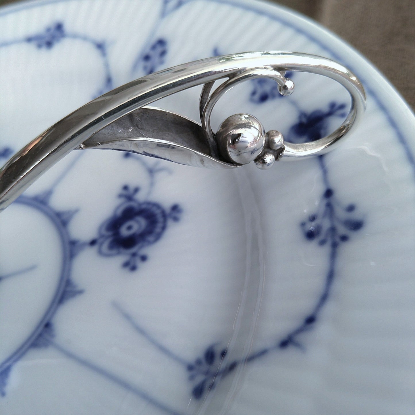 GeorgJensenオーナメンタルNo141のコンポートスプーン(大)16㎝L/OrnamentalNo 141 Comport spoon