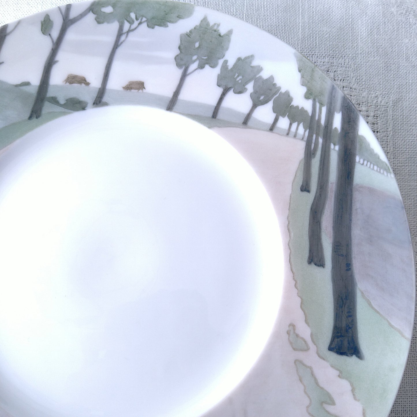 1889～1922年RoyalCopenhagenロイヤルコペンハーゲンアールヌーボーのランチ/デザートプレート直径約22.2㎝D