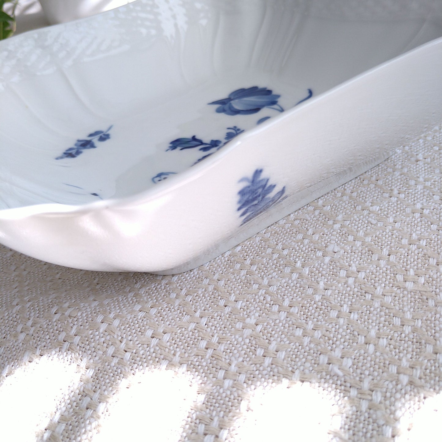 1975～1979年RoyalCopenhagenブルーフラワーカーブ角のサラダ皿21×21㎝/SquareSalladBowl