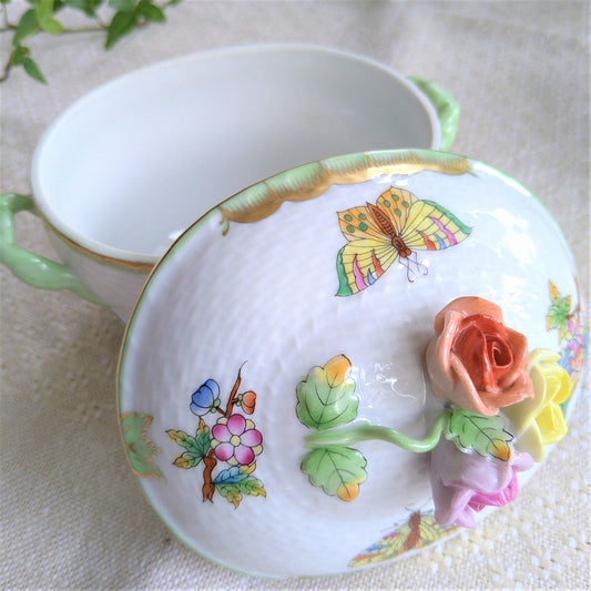 Herend ヘレンドヴィクトリアの蓋つき小物入れ/Victoria accessory case