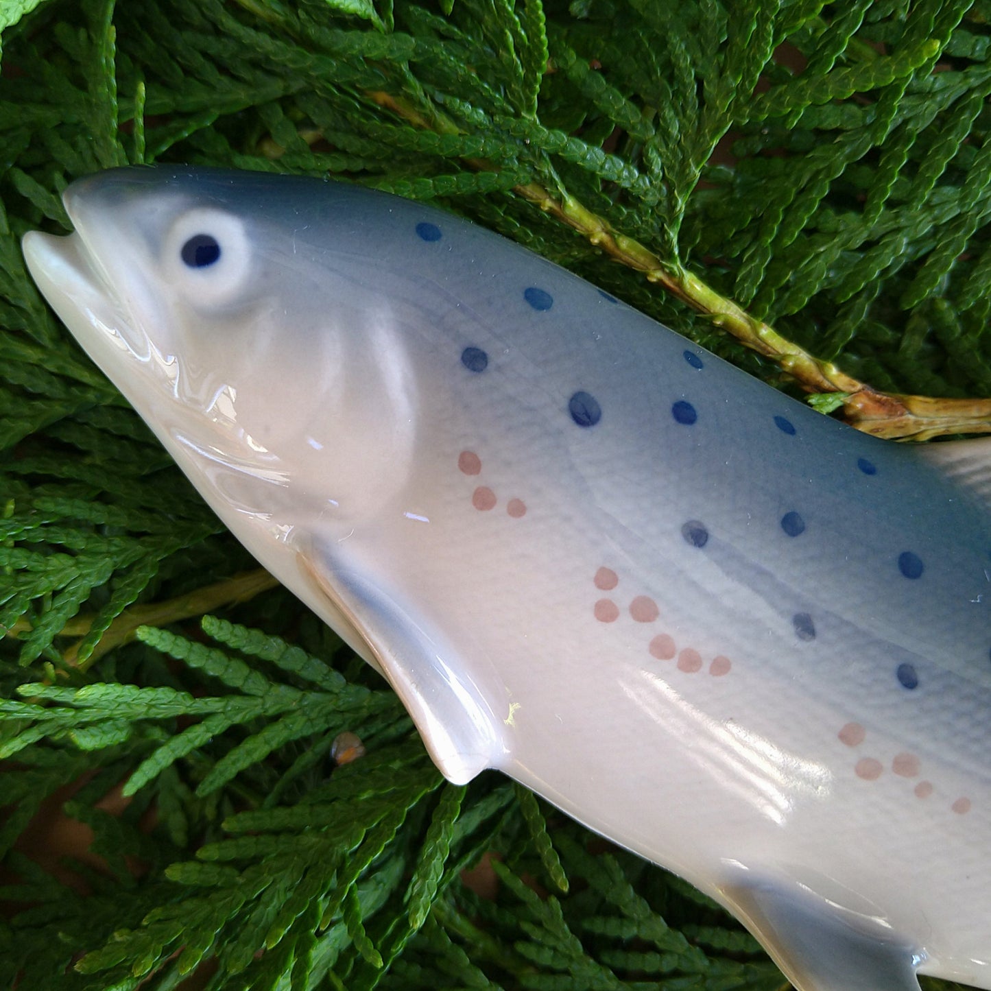 Royal Copenhagen Rainbow Trout Figurine, approx. 20.5cm L, approx. 7cm H