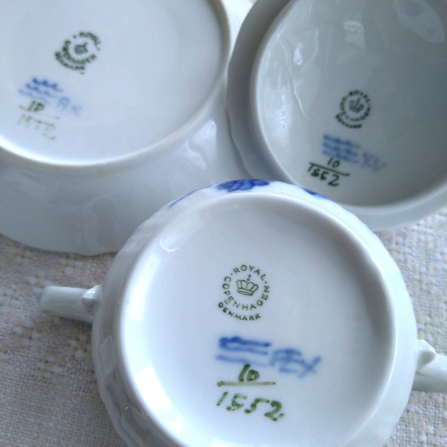 1960年代のRoyalCopenhagenブルーフラワーカーブのブイヨンカップソーサー/Blue Flower Curve Bouillon Cup and saucer