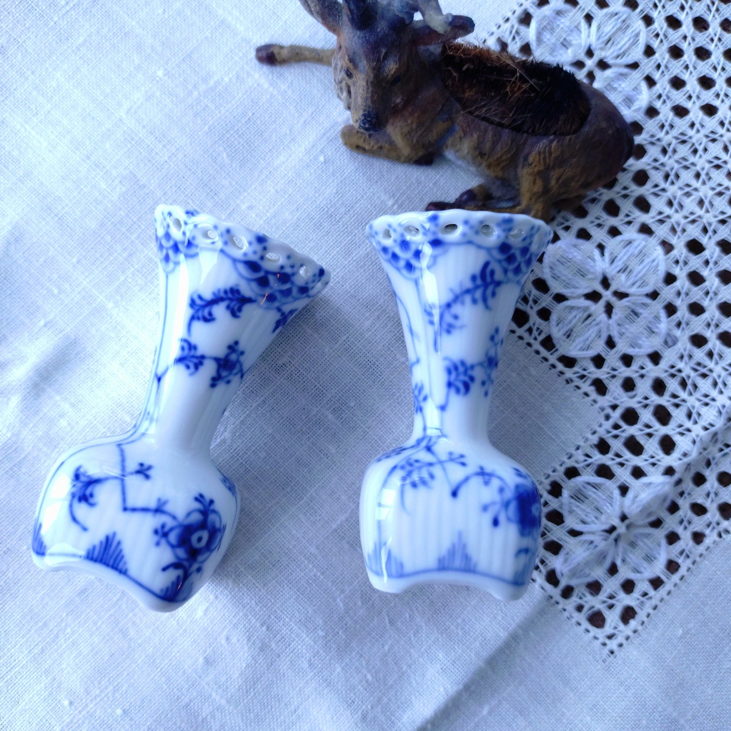 1969ー1974年のRoyalCopenhagenフルレース小さな花瓶高さ8㎝/Full Lace vase 8cmH