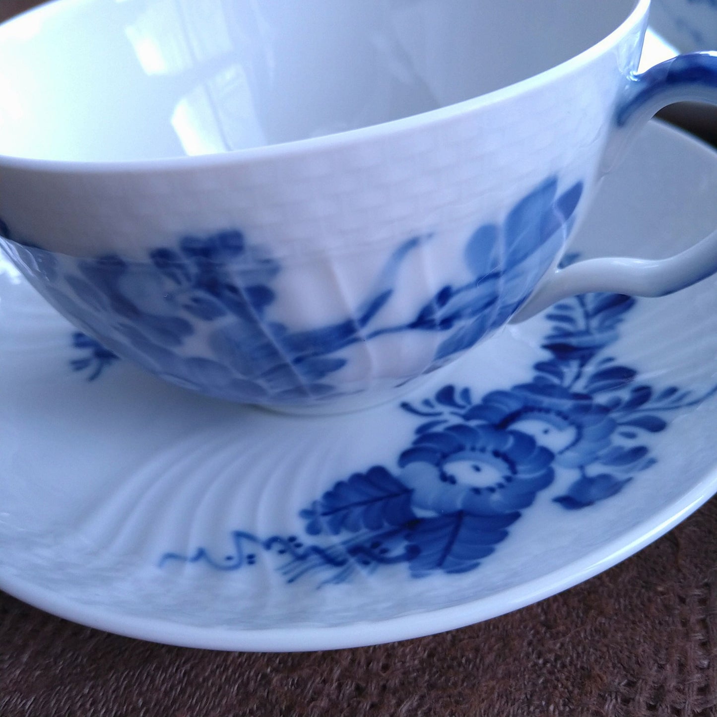 ブルーフラワーカーブ モーニングカップソーサー/BlueFlowerCurveMorningCupSaucer
