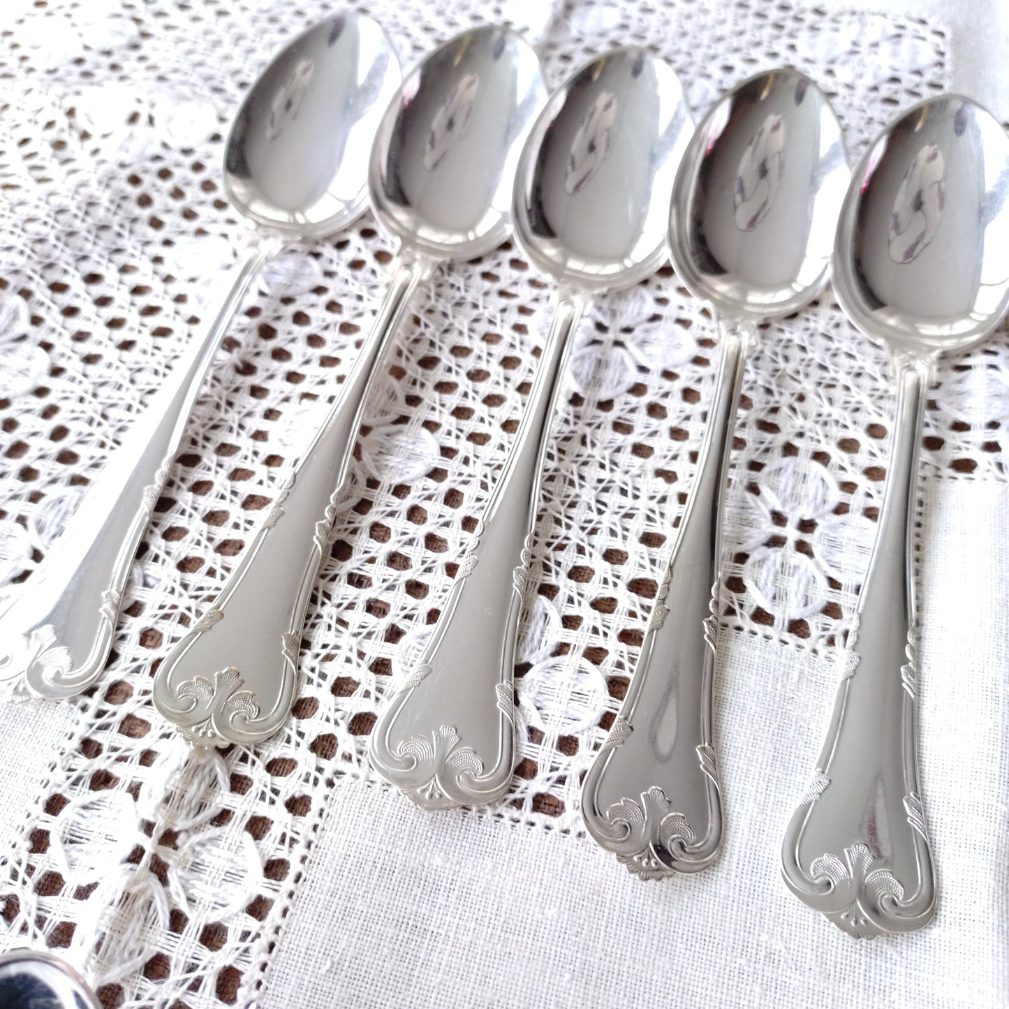 DenmarkのCohrシルバー830"Herregaard"ランチ用カトラリー6人用セット