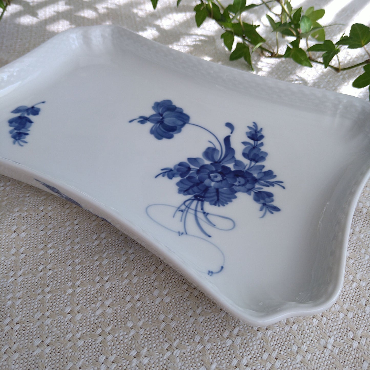 1964～1974年のRoyalCopenhagenブルーフラワーカーブ角トレイ24×17㎝/BlueFlowerSquareTray
