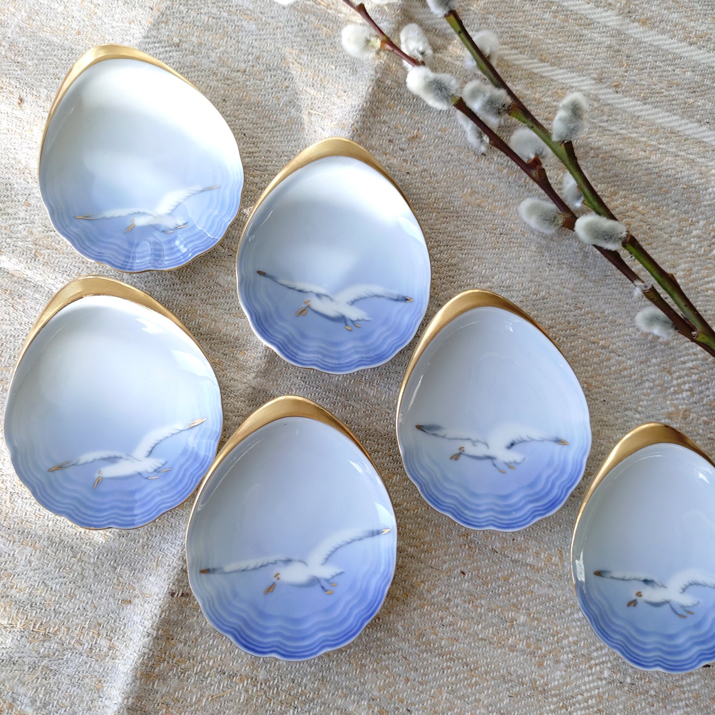 1970～1983年ビングオーグレンダールのシーガルの貝型小皿/Bing & Grøndahl Seagull small plate