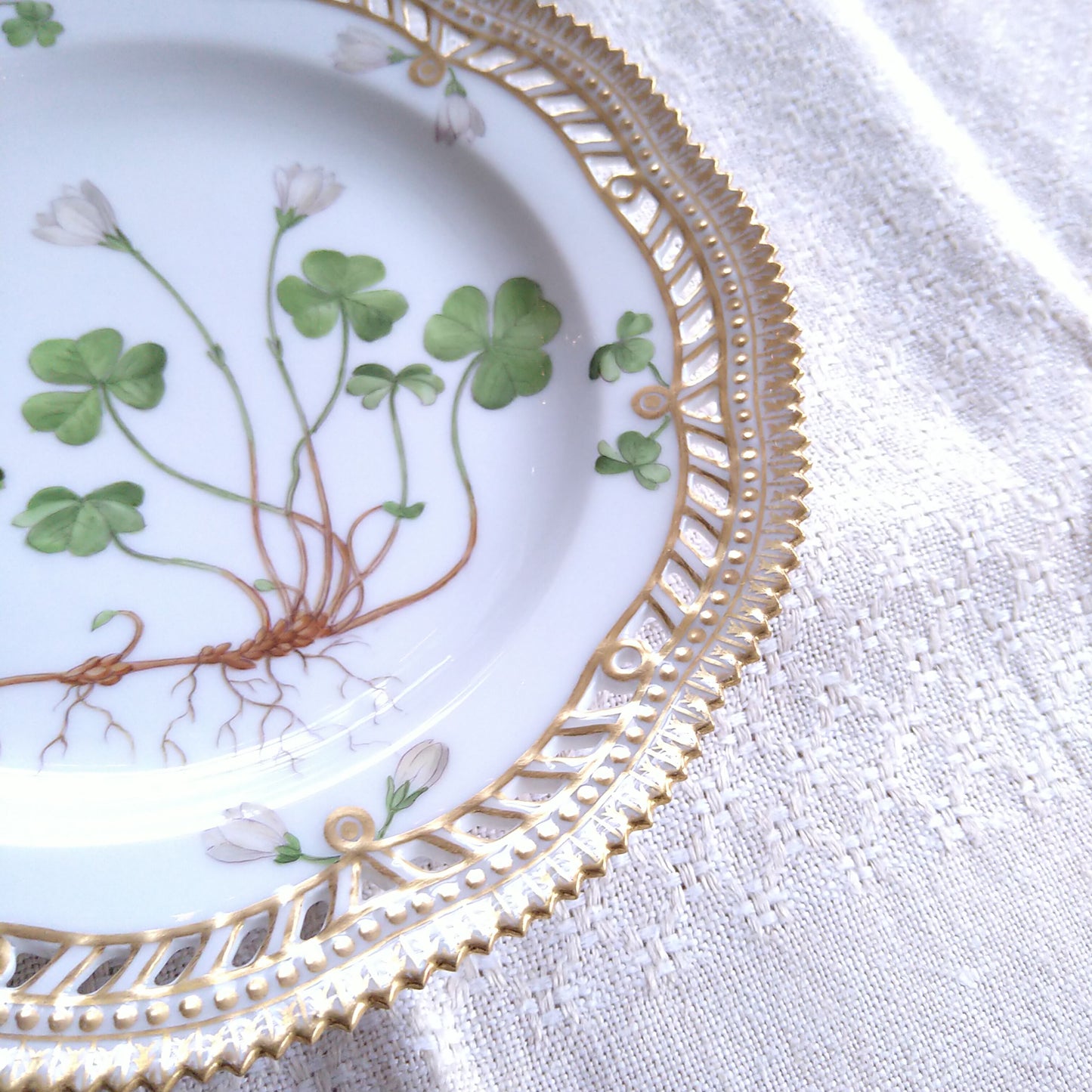 1900年代前半RoyalCopenhagenフローラダニカのレースプレート約22.5㎝/FloraDanicaLacePlate ca22.5cm