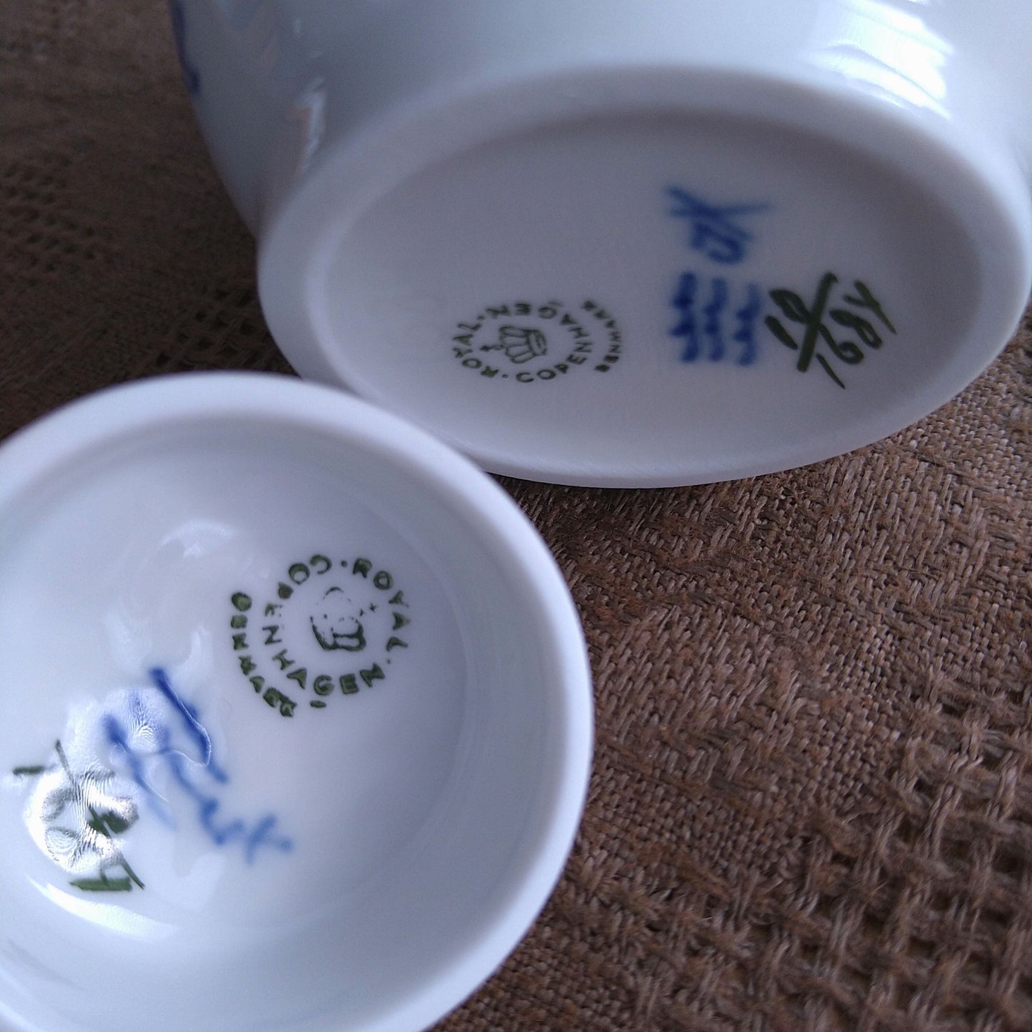 1969年～1974年の年RoyalCopenhagenブルーフラワーカーブの茶入れは高さ13.5㎝H/Blue Flower Curve Tea caddy