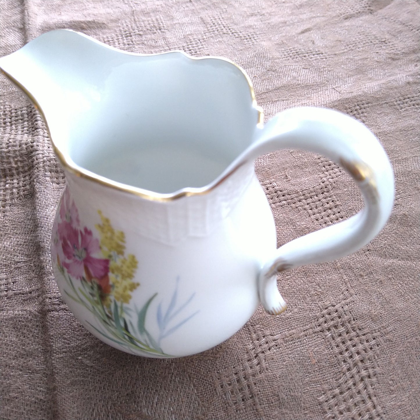 1924年以前マイセン自然主義様式絵付けのミルクピッチャー/Milk Jug
