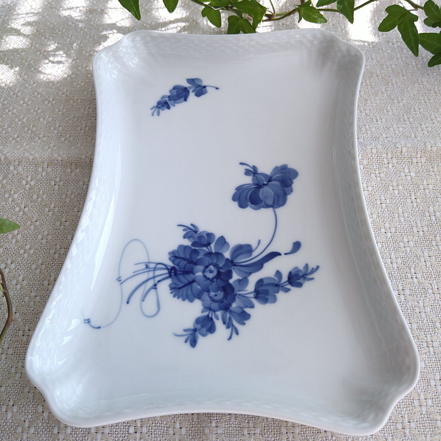 1964～1974年のRoyalCopenhagenブルーフラワーカーブ角トレイ24×17㎝/BlueFlowerSquareTray