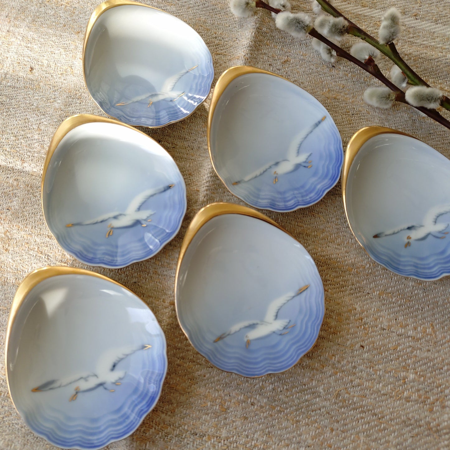 1970～1983年ビングオーグレンダールのシーガルの貝型小皿/Bing & Grøndahl Seagull small plate