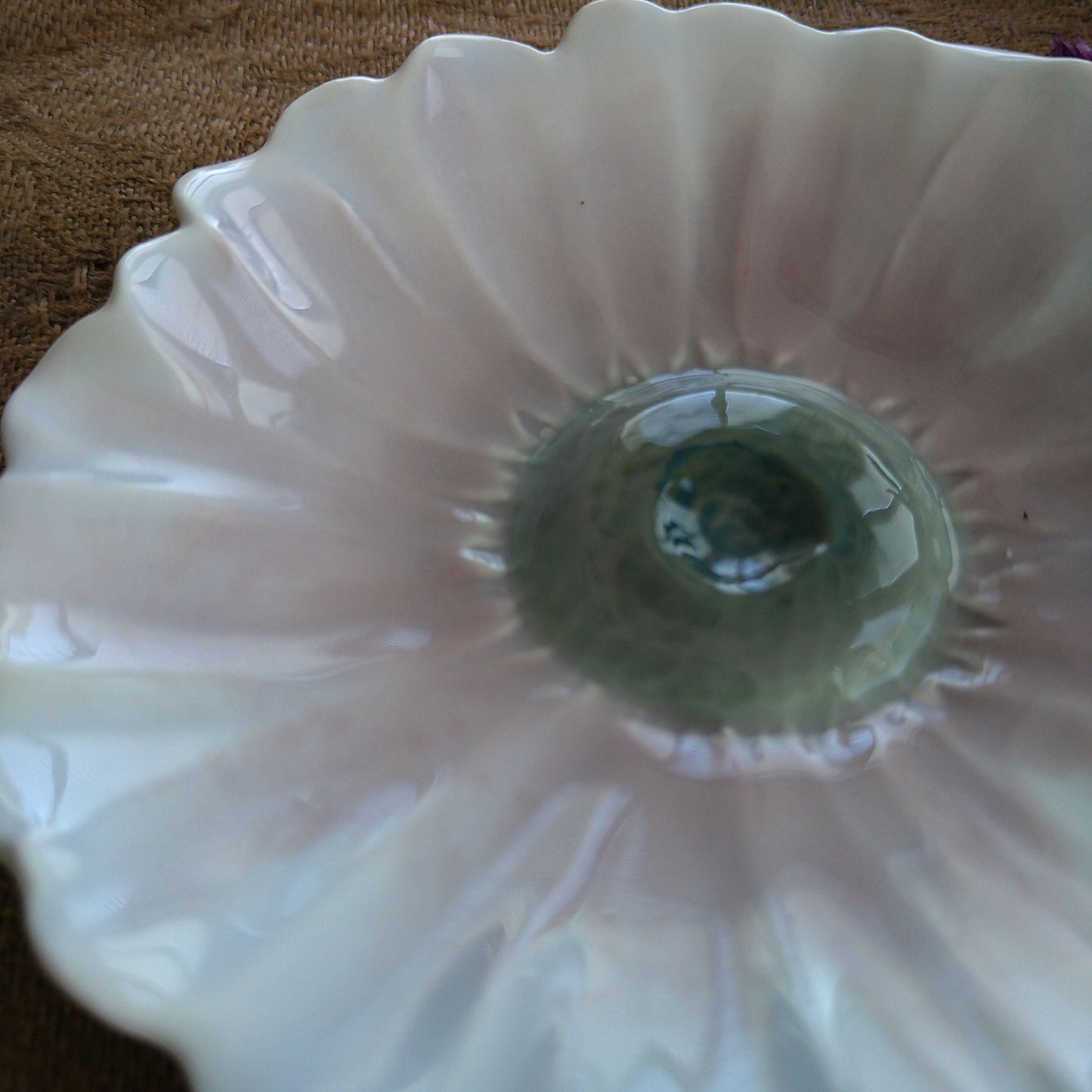Rörstrandロールストランドのアールヌーボー　ひな菊の小さなお皿直径約9.5㎝D
