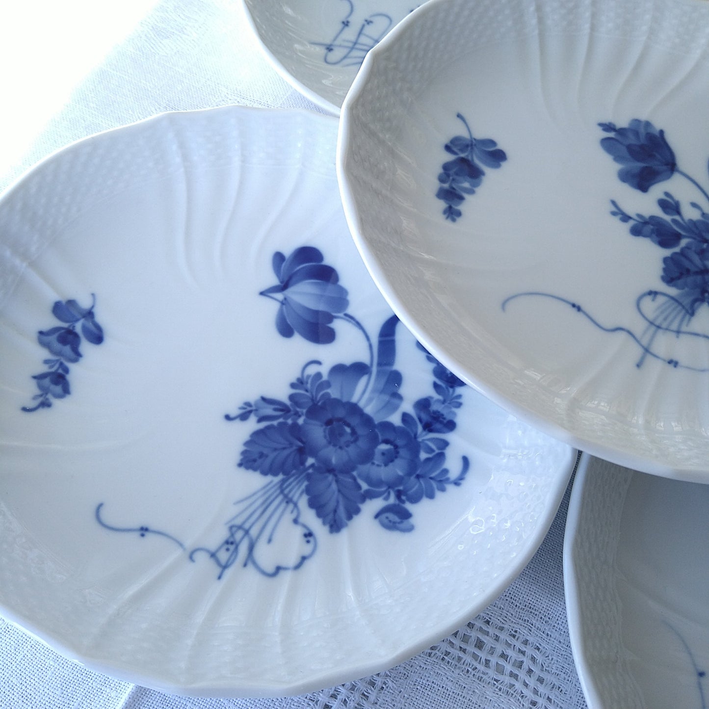 RoyalCopenhagenブルーフラワーカーブのフラットプレート直径約19㎝D/BlueFlowerCurvePlate19cm