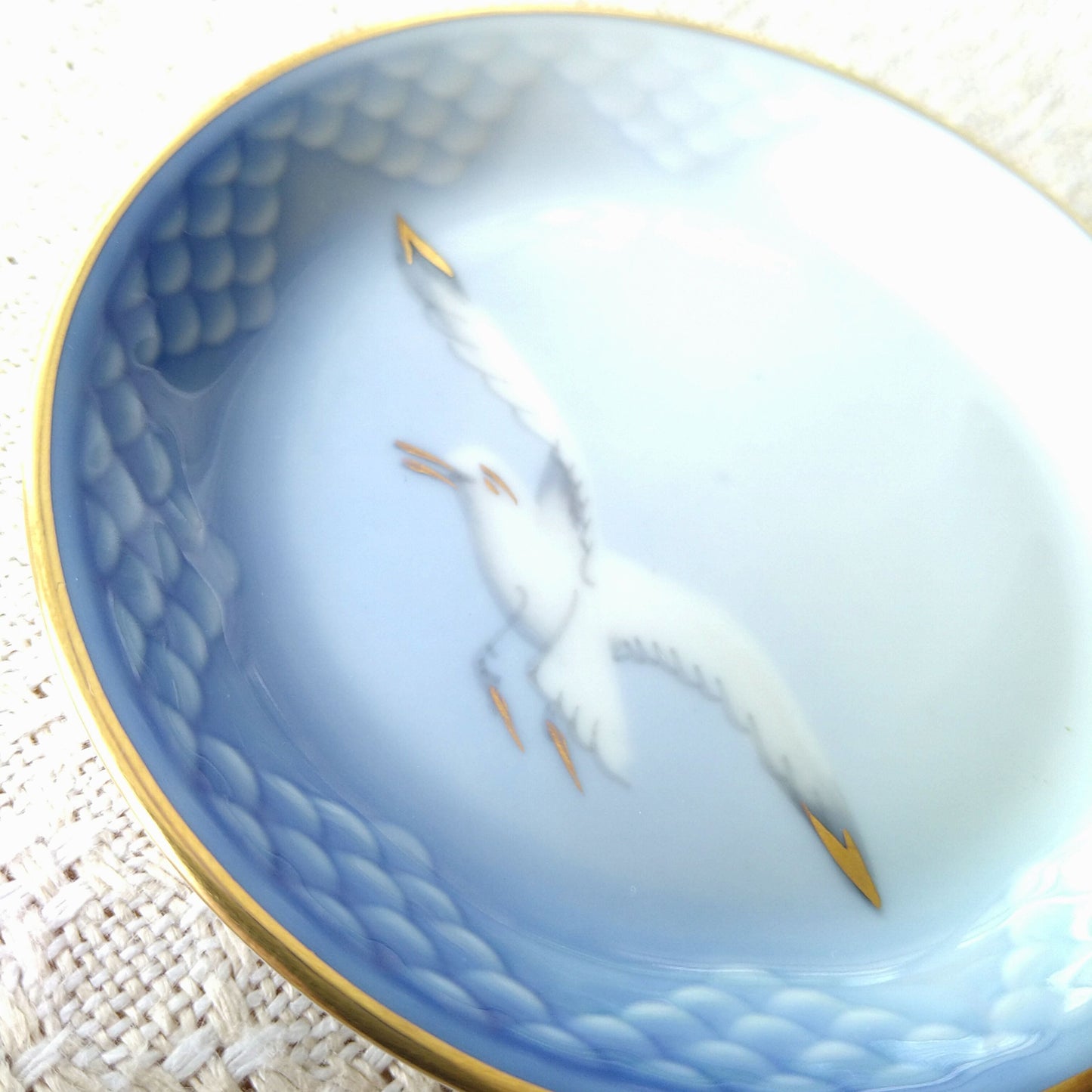 1970～1983年のBingGrondahlビングオーグレンダール・シーガルのバタープレート直径約10㎝Φ/B＆G・Seagull・ButterPad