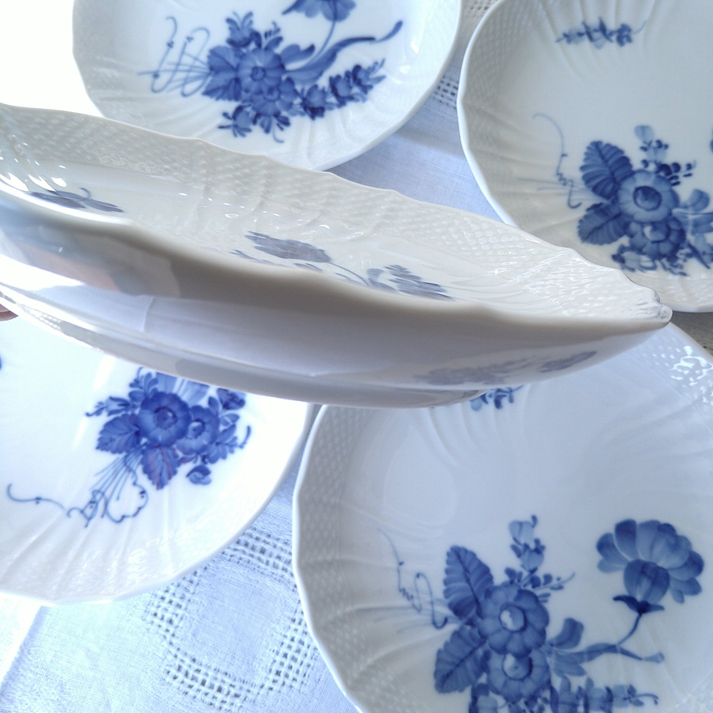 RoyalCopenhagenブルーフラワーカーブのフラットプレート直径約19㎝D/BlueFlowerCurvePlate19cm