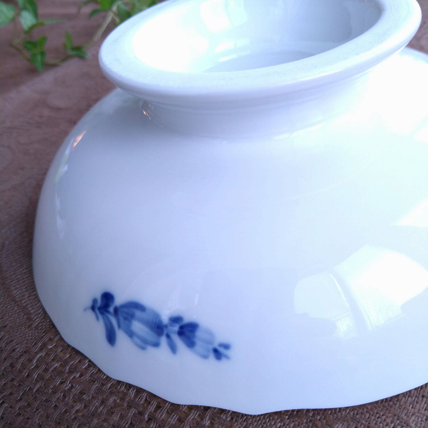 1963年のブルーフラワーカーブ高台のお皿直径約17.5㎝/BlueFlowerCurvesStandDIsh