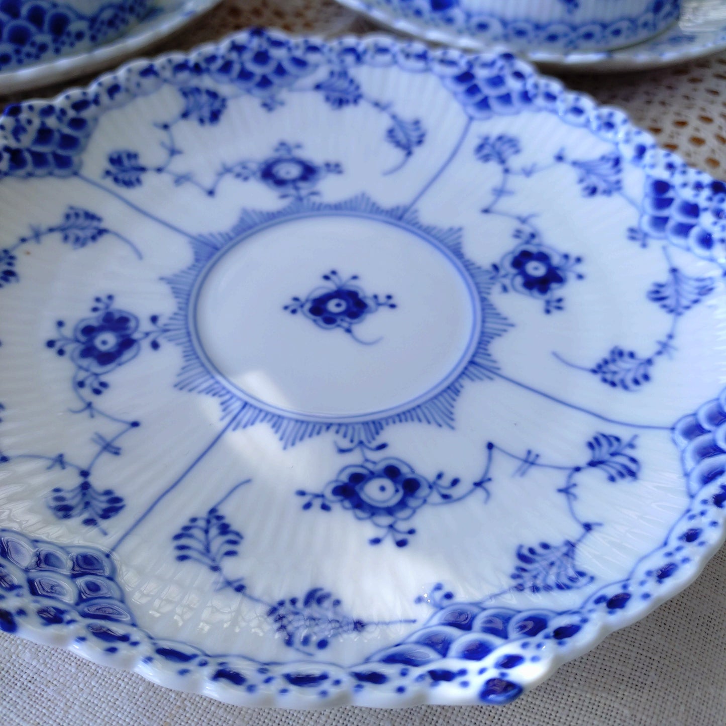 1950～1970年代RoyalCopenhagenフルレースのモーニングカップソーサー大きいです/Full Lace, Morning cup and saucer