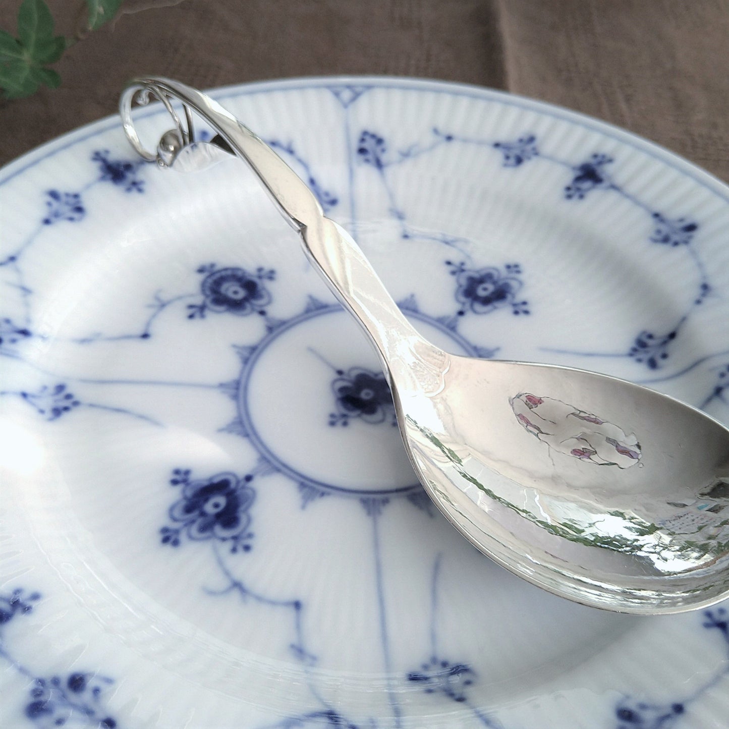 GeorgJensenオーナメンタルNo141のコンポートスプーン(大)16㎝L/OrnamentalNo 141 Comport spoon