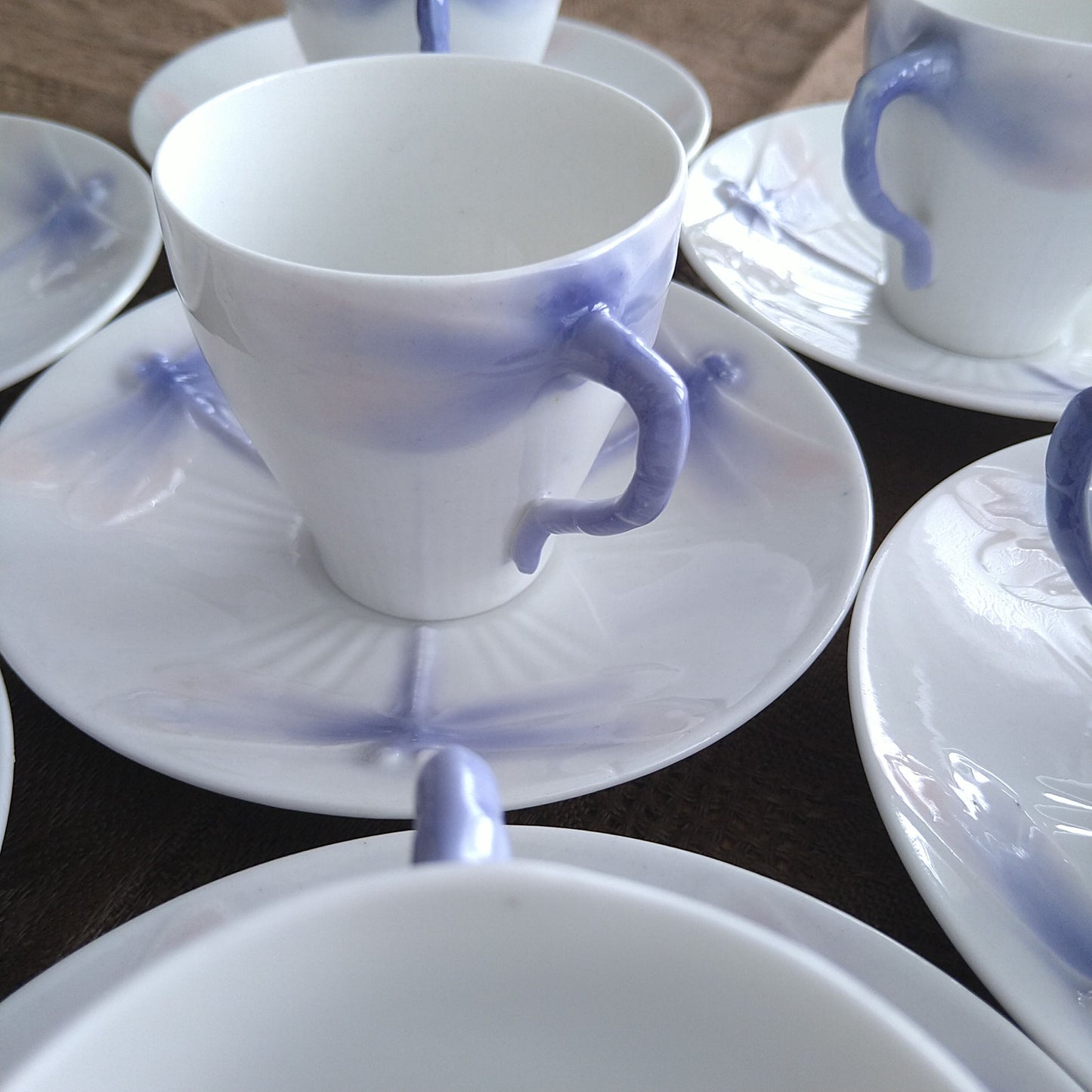 RörstrandロールストランドAlfWallanderデザイン、アールヌーヴォーのトンボのカップソーサー/Art Nouveau,Dragonfly,Cup and Saucer