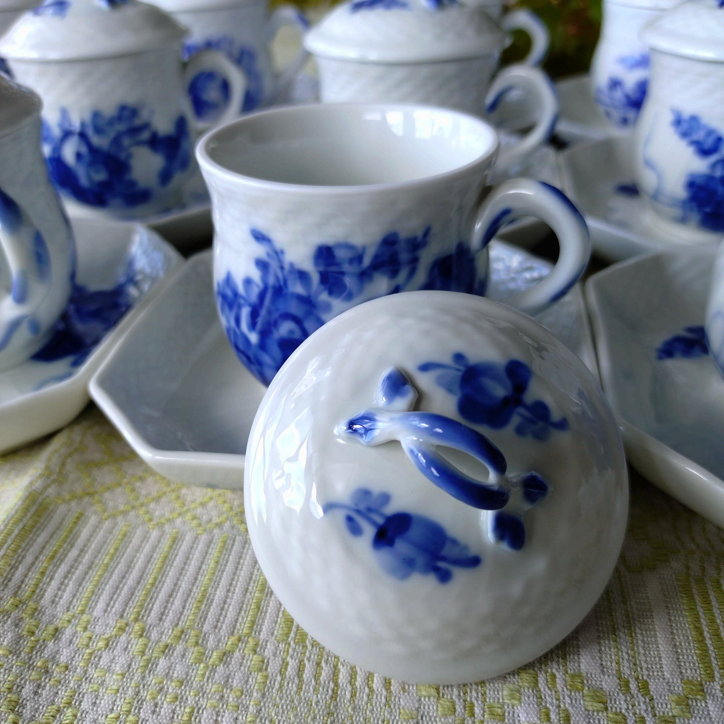 RoyalCopenhagenブルーフラワーカーブのカスタードカップソーサー1950年代～1970年代/Custard cup and saucer