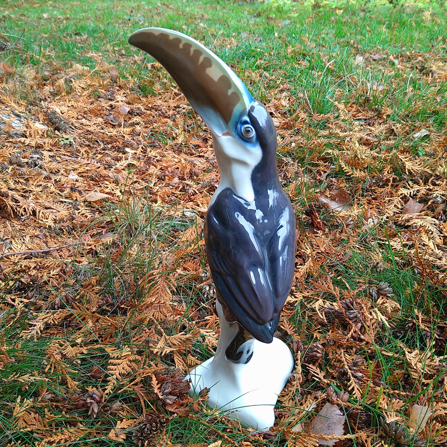 Circa 1909-1920 Meissen Toucan (model by Paul Walther) / Jugendstil / Height approx. 30.5 cm