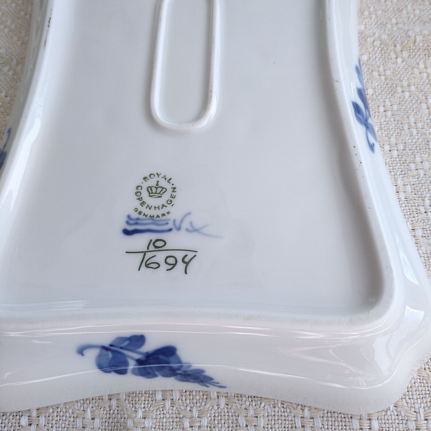 1964～1974年のRoyalCopenhagenブルーフラワーカーブ角トレイ24×17㎝/BlueFlowerSquareTray