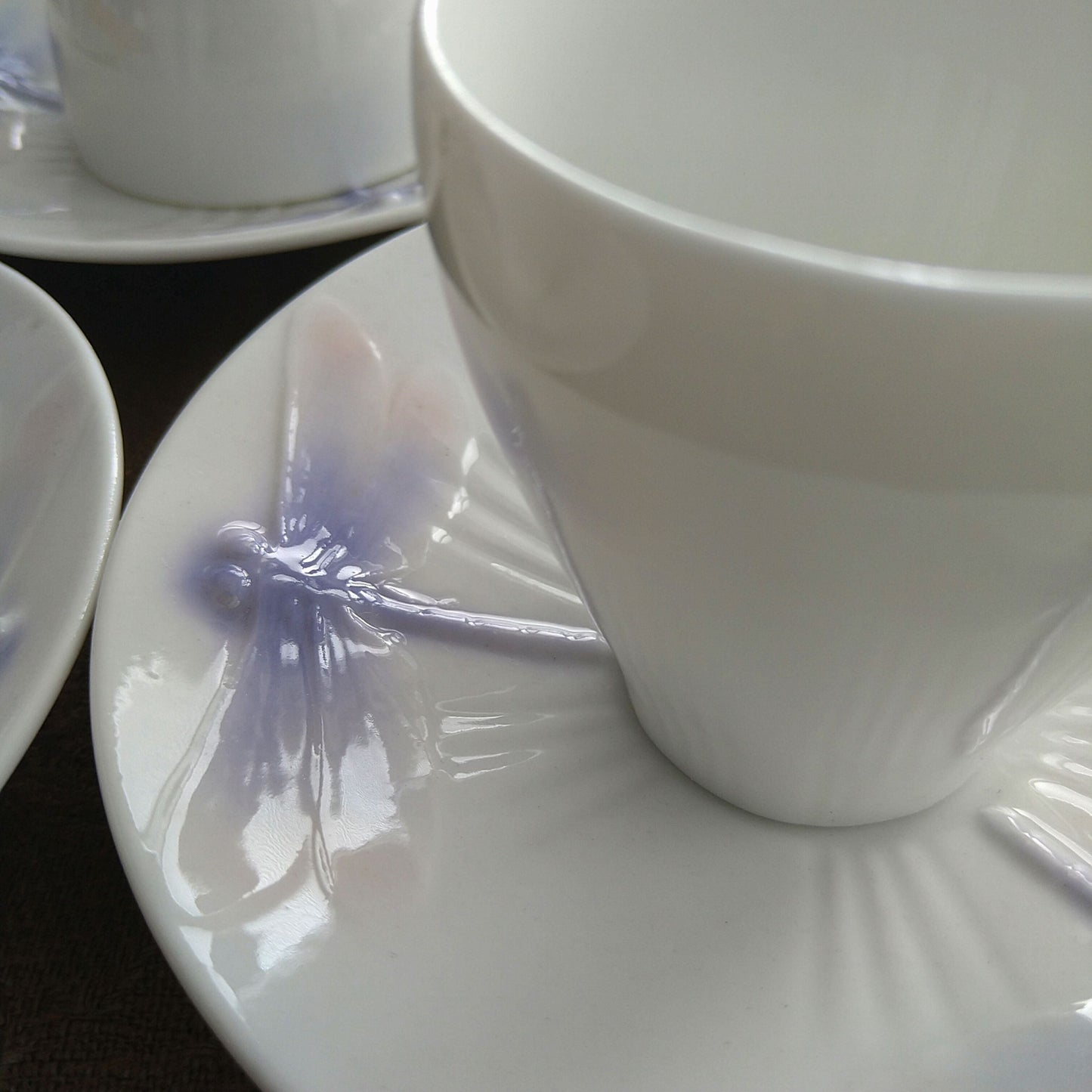 RörstrandロールストランドAlfWallanderデザイン、アールヌーヴォーのトンボのカップソーサー/Art Nouveau,Dragonfly,Cup and Saucer