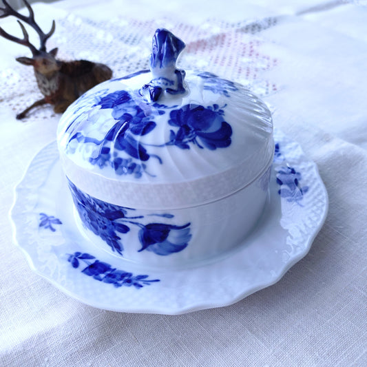 1967/1968年RoyalCopenhagenブルーフラワーカーブのバターケース/バターディッシュ直径約17.5㎝D/Butter dish