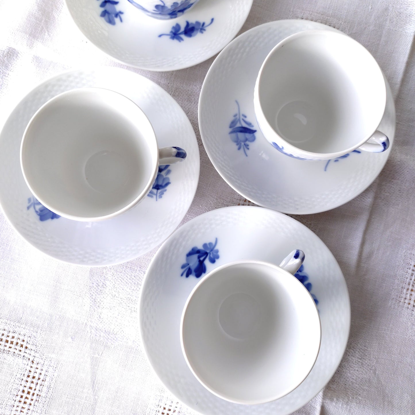 RoyalCopengagenブルーフラワープレインのコーヒーカップソーサーカップの高さ約6.5㎝H容量約220ml