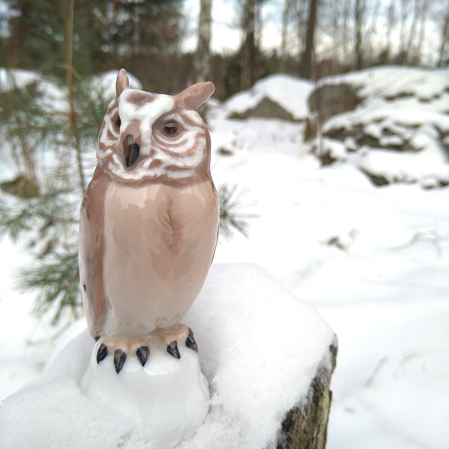 1970～1983年のBing＆Grondahlのフクロウは高さ約11㎝H/BG Figurin Owl